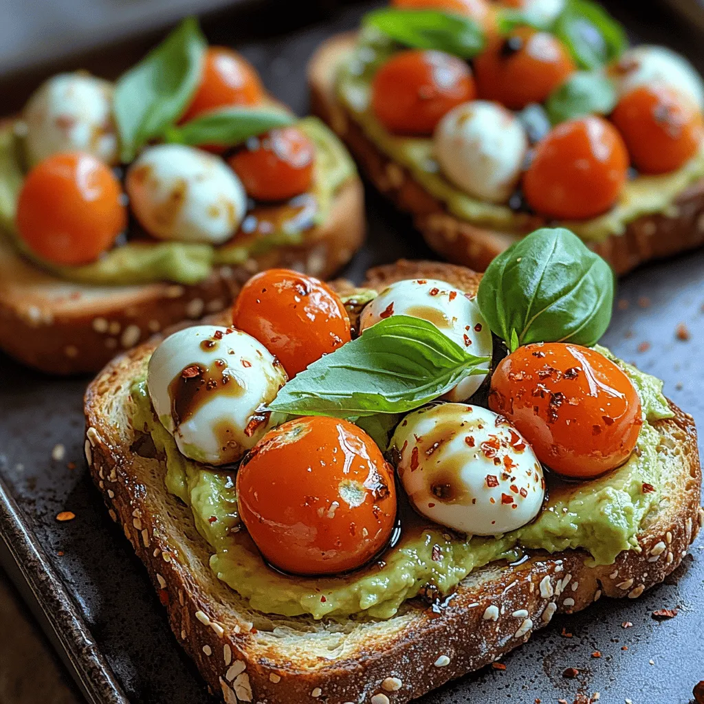 Avocado toast has become a staple in contemporary cuisine, gracing the menus of cafes and restaurants around the world. This dish, once considered a simple breakfast option, has transformed into a culinary phenomenon, celebrated for its versatility and ease of preparation. With its creamy texture and rich flavor, avocado serves as the perfect base for a myriad of toppings, making it an ideal canvas for creativity. One particularly enticing variation is the Caprese Avocado Toast, which marries the beloved flavors of the traditional Italian Caprese salad with the creamy goodness of ripe avocado.
