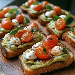 Avocado toast has become a staple in contemporary cuisine, gracing the menus of cafes and restaurants around the world. This dish, once considered a simple breakfast option, has transformed into a culinary phenomenon, celebrated for its versatility and ease of preparation. With its creamy texture and rich flavor, avocado serves as the perfect base for a myriad of toppings, making it an ideal canvas for creativity. One particularly enticing variation is the Caprese Avocado Toast, which marries the beloved flavors of the traditional Italian Caprese salad with the creamy goodness of ripe avocado.