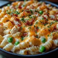 To truly appreciate the creamy chicken bacon ranch pasta bake, it’s essential to understand the role each ingredient plays in creating this delightful dish. Below is a detailed breakdown of the main components that come together to form this mouthwatering recipe.