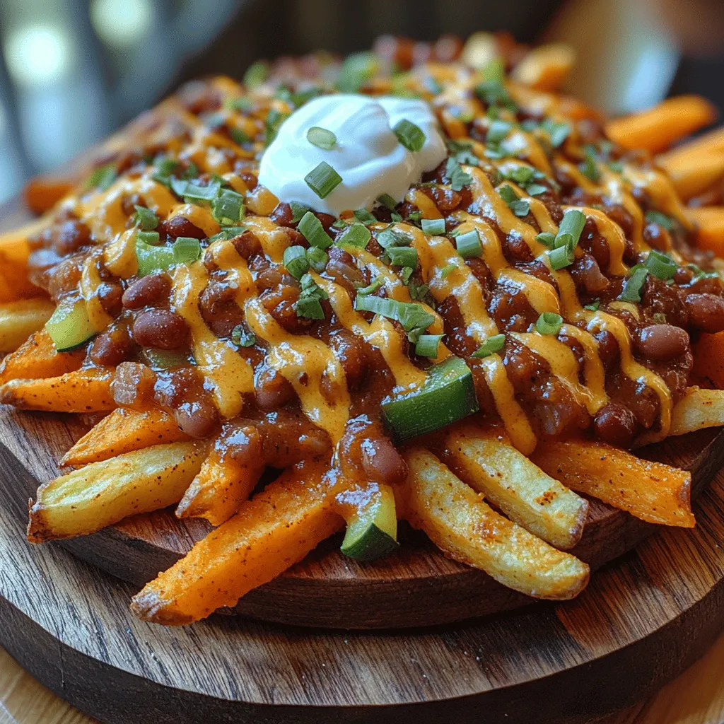 Are you ready to elevate your snack game? The Spicy Chili Cheese Veggie Fries recipe is a delightful fusion of crispy, wholesome vegetables, hearty chili, and creamy cheese sauce that creates an irresistible comfort food experience. This dish is not just a treat for your taste buds; it also serves as a vibrant centerpiece for gatherings, game days, or a cozy night in. Imagine sinking your teeth into perfectly baked veggie fries, topped with a rich chili loaded with beans and spices, all drizzled with a luscious cheese sauce—comfort food at its finest!