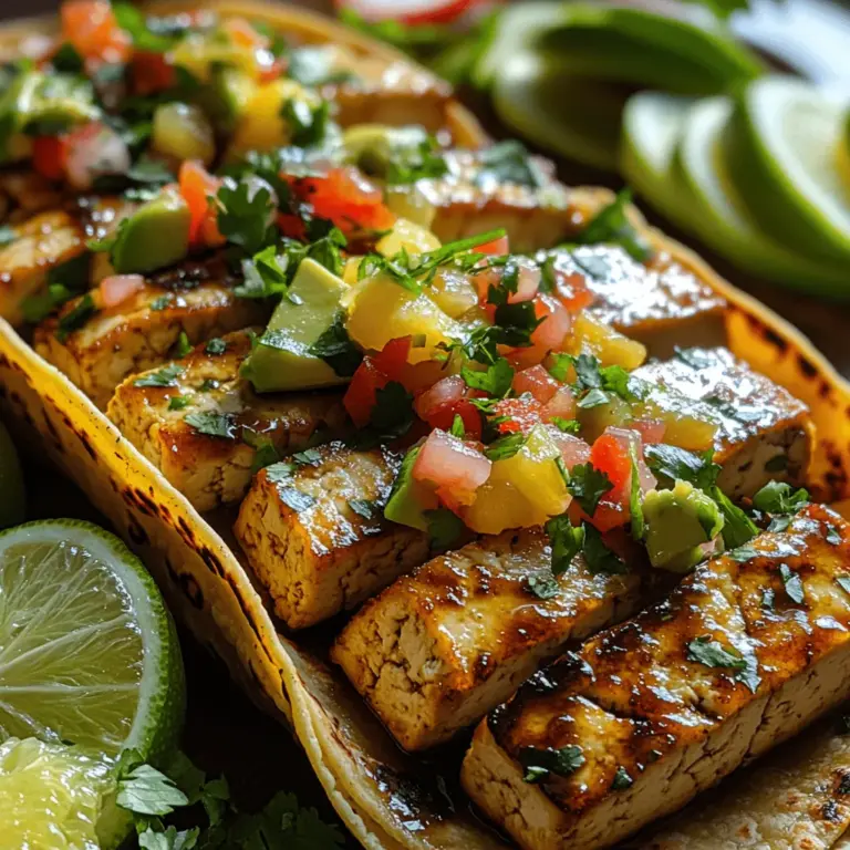 At the heart of the Tropical Tofu Tiki Tacos lies the tofu marinade, which serves as the flavor foundation for this dish. The key to achieving a deliciously savory and slightly sweet profile involves a thoughtful combination of ingredients.