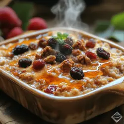 Oatmeal has long been heralded as a wholesome breakfast option, praised for its versatility and nourishing qualities. With its hearty texture and ability to keep you full throughout the morning, oatmeal is a staple in many households. Among the myriad of ways to enjoy this beloved grain, one standout recipe is Cozy Cinnamon Raisin Baked Oatmeal. This dish is not just a breakfast; it's an experience, evoking warmth and comfort with every bite.