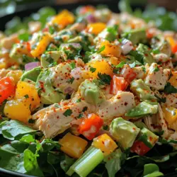 Creamy Avocado Chicken Salad Delight: A Healthy and Flavorful Meal