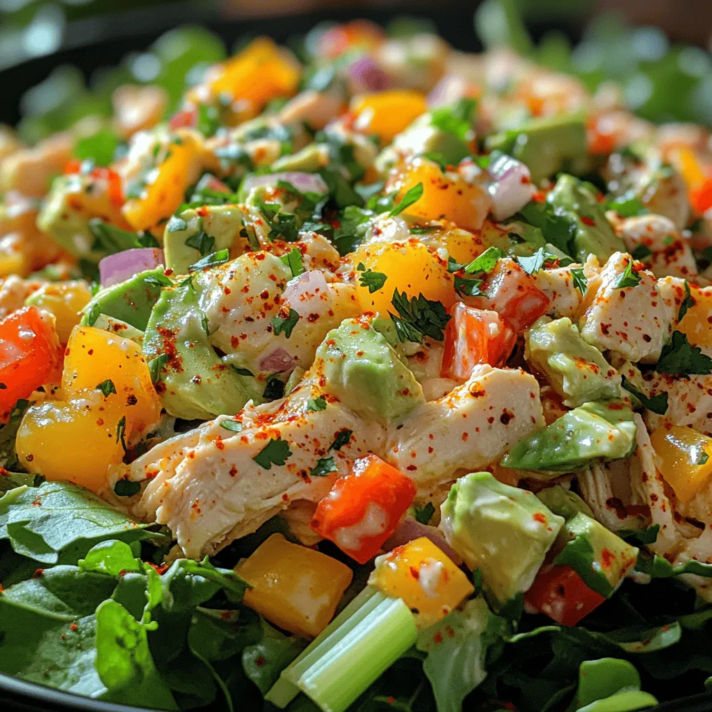 Creamy Avocado Chicken Salad Delight: A Healthy and Flavorful Meal