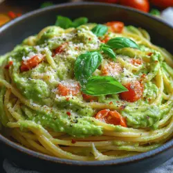 The type of pasta you choose serves as the foundation for your Creamy Tomato Avocado Pasta Delight. While spaghetti is a classic option, fettuccine can add an extra layer of texture that complements the creaminess of the avocado sauce beautifully. Spaghetti’s long, thin strands allow for even distribution of the creamy sauce, while fettuccine’s broader shape can hold onto more of the delicious toppings.