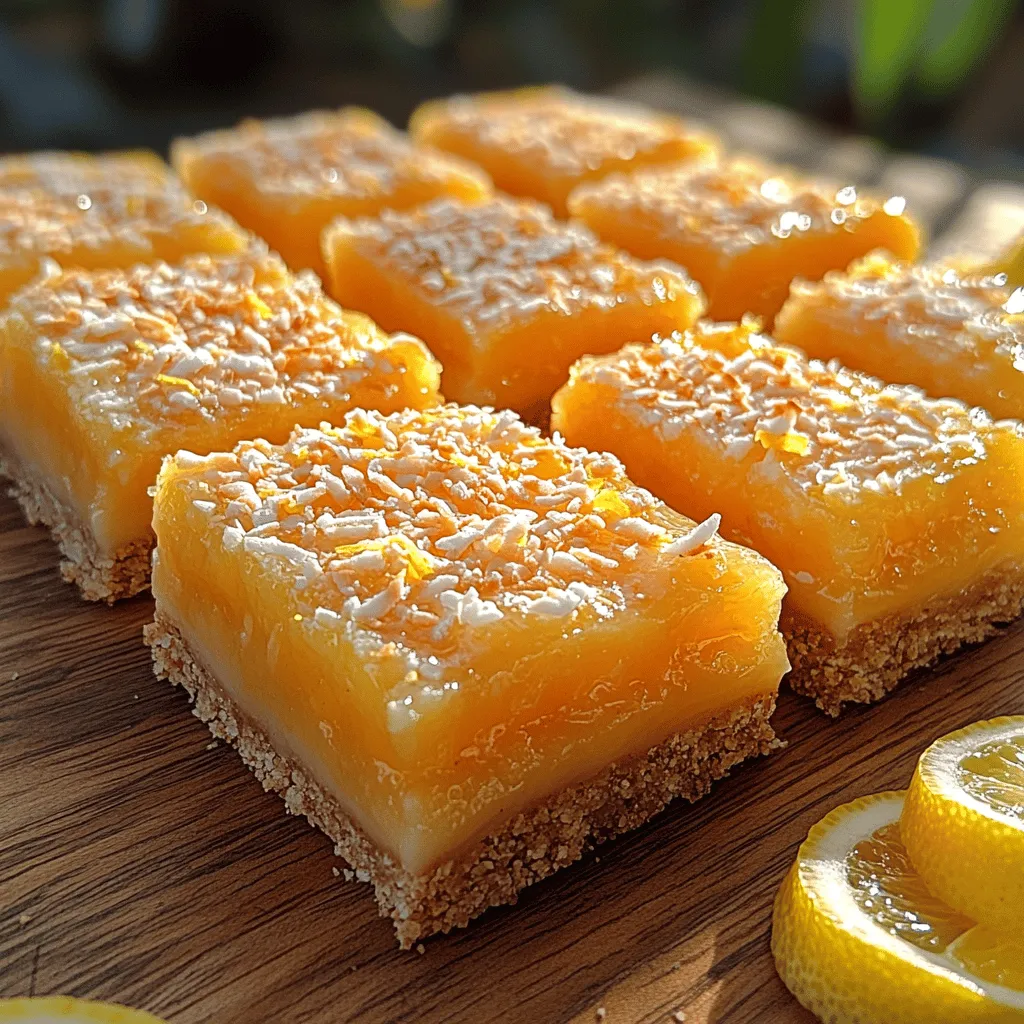 When it comes to dessert, few flavor combinations can rival the bright, invigorating pairing of coconut and lemon. The natural sweetness of coconut harmonizes beautifully with the zesty, tart notes of lemon, creating a delightful balance that appeals to a wide range of taste preferences. Whether you’re hosting a summer picnic, celebrating a birthday, or simply indulging in a sweet treat after dinner, Coconut Lemon Bliss Bars are the perfect choice. This easy-to-make dessert not only offers a burst of refreshing flavors but also requires minimal preparation, making it an ideal option for any occasion.