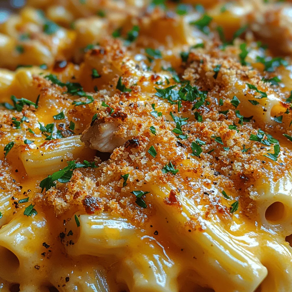 Macaroni and cheese is a dish that transcends generations, offering a warm embrace of flavors and textures that many of us associate with home and comfort. From childhood memories of school lunch trays to cozy family dinners, this beloved dish has carved a special place in our hearts and on our dining tables. However, when you elevate this classic by introducing tender chicken and a rich blend of cheeses, you create something extraordinary—Cheesy Chicken Mac Delight. This delightful recipe combines the creamy goodness of macaroni and cheese with the satisfying protein of chicken, making it a well-rounded meal that’s perfect for any occasion.