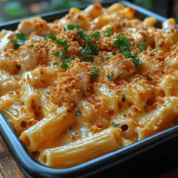 Macaroni and cheese is a dish that transcends generations, offering a warm embrace of flavors and textures that many of us associate with home and comfort. From childhood memories of school lunch trays to cozy family dinners, this beloved dish has carved a special place in our hearts and on our dining tables. However, when you elevate this classic by introducing tender chicken and a rich blend of cheeses, you create something extraordinary—Cheesy Chicken Mac Delight. This delightful recipe combines the creamy goodness of macaroni and cheese with the satisfying protein of chicken, making it a well-rounded meal that’s perfect for any occasion.