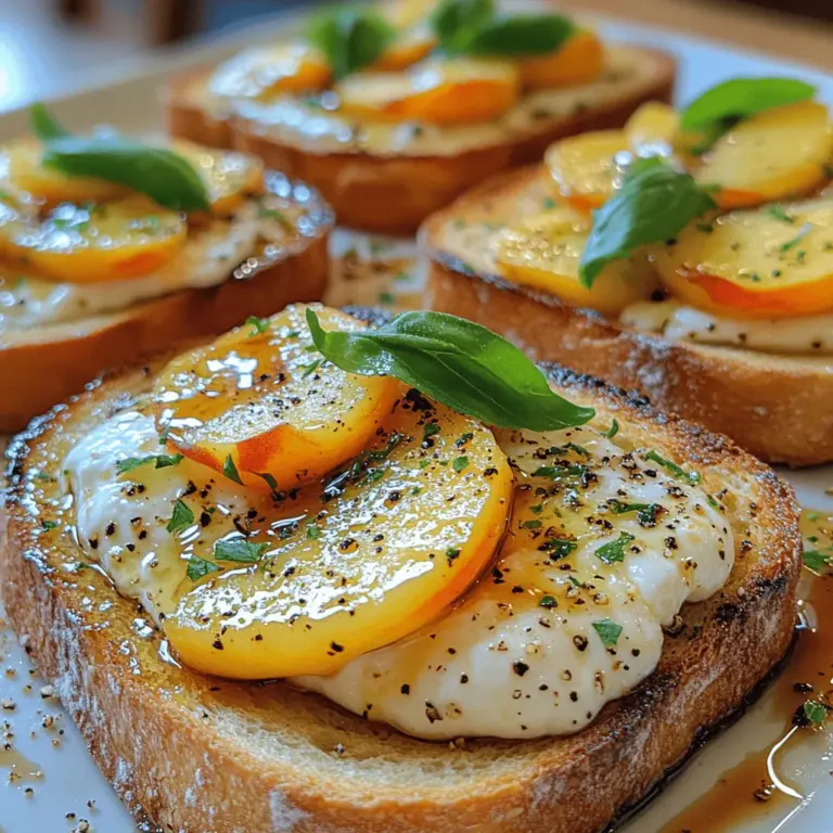 As the sun shines brighter and summer days extend into warm evenings, there's nothing quite like a refreshing and flavorful dish that embodies the essence of the season. Enter Peach & Burrata Bliss Toast – a delightful combination that celebrates the juicy sweetness of ripe peaches paired with the creamy indulgence of burrata cheese. This recipe is not just a meal; it's an experience that invites you to savor the flavors of summer in each bite.