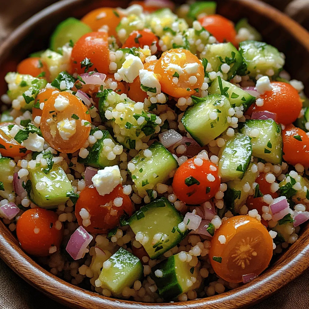 If you're looking for a light, refreshing dish that bursts with flavor, look no further than the Zesty Lemon Cucumber Couscous Salad. This salad is not just a feast for the eyes with its vibrant colors; it's also a delightful combination of textures and tastes that makes it a perfect addition to any meal. Whether you're hosting a summer barbecue, preparing a quick weeknight dinner, or need a side dish for a potluck, this couscous salad is incredibly versatile.