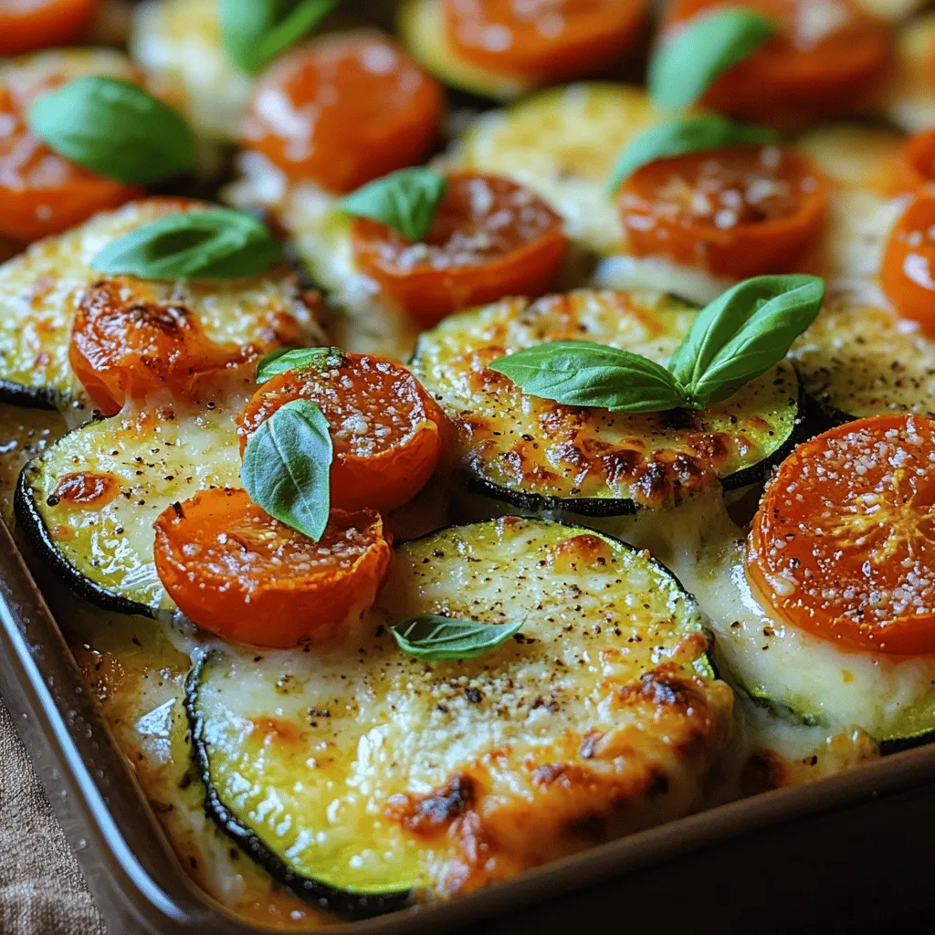 Are you ready to indulge in a dish that combines the creamy richness of cheese with the fresh, vibrant flavors of garden vegetables? Welcome to <strong>Cheesy Zucchini Heaven</strong>—a recipe that has quickly become a favorite among comfort food enthusiasts. This dish is not only a feast for the taste buds but also a visual delight, making it perfect for family dinners, potlucks, or even a cozy night in. With its enticing aroma and creamy texture, Cheesy Zucchini Heaven promises to elevate your culinary experience while remaining simple and approachable for home cooks of all skill levels.” /></p>
</p>
<h3>Cheese Application</h3>
</p>
<p>The crowning glory of any cheesy dish is, of course, the cheese itself. For Cheesy Zucchini Heaven, selecting the right blend of cheeses is crucial for achieving that rich, gooey texture and depth of flavor. A combination of mozzarella and sharp cheddar often works wonders; the mozzarella provides that stretchy, melty quality, while the cheddar adds a robust flavor that complements the zucchini beautifully.</p>
</p>
<p>To apply the cheese, follow these steps:</p>
</p>
<p>1. <strong>Layering</strong>: After spreading the zucchini mixture evenly in the baking dish, sprinkle a generous layer of mozzarella over the top, ensuring every corner is covered. Next, add a layer of cheddar cheese, focusing on the center where the cheese will melt the most.</p>
</p>
<p>2. <strong>Final Touch</strong>: For an extra cheesy experience, consider adding a light dusting of Parmesan cheese on top before baking. This will not only enhance the flavor but also contribute to that coveted golden crust.</p>
</p>
<h3>Tips for Achieving the Perfect Cheese Melt and Golden Crust</h3>
</p>
<p>Achieving that perfect melt and crust requires a few expert techniques:</p>
</p>
<p>– <strong>Use Fresh Cheese</strong>: Freshly shredded cheese melts better than pre-shredded varieties due to the absence of anti-caking agents. If possible, shred your cheese just before using it.</p>
</p>
<p>– <strong>Room Temperature Ingredients</strong>: Let your cheese sit at room temperature for about 30 minutes before baking. This allows for even melting and better integration into the dish.</p>
</p>
<p>– <strong>Broil for the Finish</strong>: If you want to add an extra layer of crispness to your cheese, turn on the broiler for the last few minutes of baking. Keep a close watch, as cheese can go from perfect to burnt in seconds.</p>
</p>
<h3>Baking Process</h3>
</p>
<h4>Understanding Baking Temperatures and Timing</h4>
</p>
<p>Baking Cheesy Zucchini Heaven requires a temperature of around 375°F (190°C). This moderate heat ensures even cooking throughout without burning the cheese. Typically, baking for 25 to 30 minutes will yield the best results, but always keep an eye on it to avoid overcooking.</p>
</p>
<h4>The Science Behind Baking and How It Affects the Dish</h4>
</p>
<p>Baking is not just about heat; it’s a chemical process that transforms the dish. The dry heat circulates around the mixture, allowing water to evaporate and the flavors to concentrate. The heat causes the proteins in the cheese to denature and recombine, resulting in that lovely melt. Meanwhile, the zucchini releases moisture, which interacts with the cheese to create a creamy texture.</p>
</p>
<h4>The Role of Aluminum Foil</h4>
</p>
<p>Covering the dish with aluminum foil during the first half of the baking process is crucial. This step traps steam, which helps cook the zucchini thoroughly and prevents the cheese from browning too quickly. After about 15 minutes, remove the foil to allow the cheese to bubble and form that golden crust.</p>
</p>
<h4>Final Baking Touches</h4>
</p>
<p>After the initial baking period, check for progress. The cheese should be melting, and the edges of the zucchini should be tender. For the last 10-15 minutes, remove the foil and allow the dish to bake uncovered. This will help achieve that beautiful golden-brown color on top.</p>
</p>
<h4>Signs to Look for to Determine When the Dish is Perfectly Cooked</h4>
</p>
<p>Look for a few key indicators to know your Cheesy Zucchini Heaven is ready:</p>
</p>
<p>– The cheese should be bubbly and golden brown.</p>
<p>– The zucchini should be tender enough to pierce easily with a fork.</p>
<p>– A slight crispness on the top layer of cheese indicates a perfect bake.</p>
</p>
<h3>Serving Suggestions</h3>
</p>
<p>Presenting Cheesy Zucchini Heaven can elevate the dining experience. Here are ways to serve it for maximum appeal:</p>
</p>
<p>– <strong>Plating</strong>: Use a large, flat serving platter to allow the dish to shine. Cut portions into squares or wedges for easy serving, and arrange them neatly.</p>
</p>
<p>– <strong>Suggested Pairings</strong>: This dish pairs wonderfully with a fresh, crisp salad or a side of garlic bread. A light vinaigrette salad can counterbalance the richness of the cheese, while garlic bread adds a comforting touch.</p>
</p>
<p>– <strong>Garnishing</strong>: Fresh herbs can make a significant difference in presentation. Chopped parsley or basil sprinkled on top adds a pop of color and freshness. A drizzle of balsamic glaze can also add a sophisticated touch.</p>
</p>
<h3>Nutritional Information</h3>
</p>
<p>When it comes to comfort food, Cheesy Zucchini Heaven provides a healthier alternative to traditional cheesy casseroles.</p>
</p>
<p>– <strong>Caloric Overview</strong>: A serving of this dish typically contains around 250-300 calories, depending on the types and amounts of cheese used.</p>
</p>
<p>– <strong>Key Nutritional Components</strong>: This dish is rich in vitamins A and C from zucchini, along with calcium and protein from the cheese. Compared to traditional cheesy casseroles, which may be heavy on fats and calories, this recipe is lighter and packed with nutrients, making it an excellent choice for family meals.</p>
</p>
<h3>Variations and Customizations</h3>
</p>
<p>One of the best aspects of Cheesy Zucchini Heaven is its versatility. Here are some ideas for tweaking the recipe:</p>
</p>
<p>– <strong>Ingredient Substitutions</strong>: Feel free to experiment with different cheeses. Gouda, fontina, or even a spicy pepper jack can add a unique twist.</p>
</p>
<p>– <strong>Adding Protein</strong>: For those looking to make the dish more filling, consider adding cooked ground turkey, chicken, or even crumbled sausage to the mixture before baking.</p>
</p>
<p>– <strong>Vegetarian or Vegan Options</strong>: To make this dish vegetarian, simply omit any meat and consider adding more vegetables like bell peppers or spinach. For a vegan version, substitute dairy cheese with a plant-based cheese alternative or nutritional yeast for a cheesy flavor without dairy.</p>
</p>
<p>– <strong>Seasoning Variations</strong>: Change the flavor profile by adding herbs like thyme or oregano, or spices like smoked paprika or chili flakes to enhance the dish’s complexity.</p>
</p>
<h3>Conclusion</h3>
</p>
<p>Cheesy Zucchini Heaven is more than just a dish; it’s a comforting embrace of flavors and textures that showcases the beauty of fresh ingredients. This dish stands out in home cooking, bringing together the richness of cheese with the wholesome goodness of zucchini, appealing to both adults and children alike.</p>
</p>
<p>As you experiment with the recipe, don’t hesitate to make it your own. Whether you opt for different cheeses, add proteins, or introduce new seasonings, the possibilities are endless. Cooking is about creativity and joy, and this recipe is a perfect canvas for your culinary expression. Enjoy the process, savor the flavors, and delight in the satisfaction of serving a homemade meal that warms the heart and pleases the palate.</p>
</div>