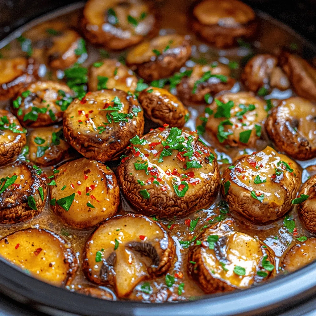 Discover the delightful world of savory slow cooker garlic butter mushrooms, a dish that elevates the humble mushroom to gourmet status. This recipe transforms fresh button or cremini mushrooms into a rich, buttery side dish infused with aromatic garlic and fresh herbs, all cooked to perfection in the convenience of a slow cooker. Whether you’re hosting a dinner party, preparing a weeknight meal, or looking for a flavorful addition to any dish, these mushrooms are sure to become a staple in your culinary repertoire.