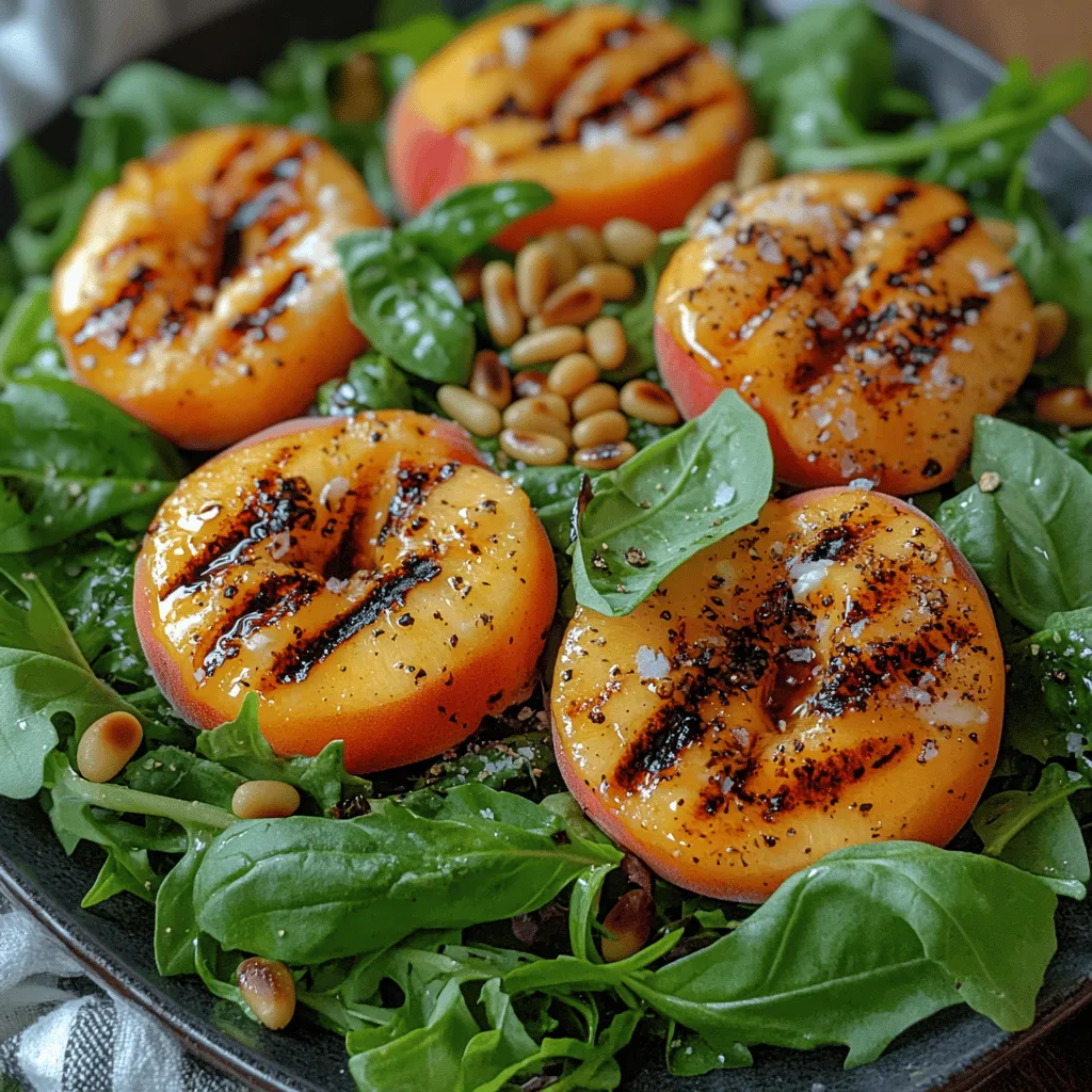 As the warm sun of summer beckons us outdoors, there's no better way to celebrate the season than with a vibrant and refreshing salad that captures the essence of fresh produce. The Sweet & Savory Grilled Peach & Burrata Salad is a delightful dish that perfectly balances the sweet, smoky flavors of grilled peaches with the creamy, decadent nature of burrata cheese. This salad is not just a feast for the palate; it is also a visual delight, showcasing the beautiful colors of summer.