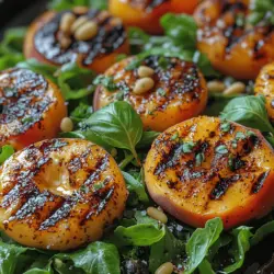 As the warm sun of summer beckons us outdoors, there's no better way to celebrate the season than with a vibrant and refreshing salad that captures the essence of fresh produce. The Sweet & Savory Grilled Peach & Burrata Salad is a delightful dish that perfectly balances the sweet, smoky flavors of grilled peaches with the creamy, decadent nature of burrata cheese. This salad is not just a feast for the palate; it is also a visual delight, showcasing the beautiful colors of summer.