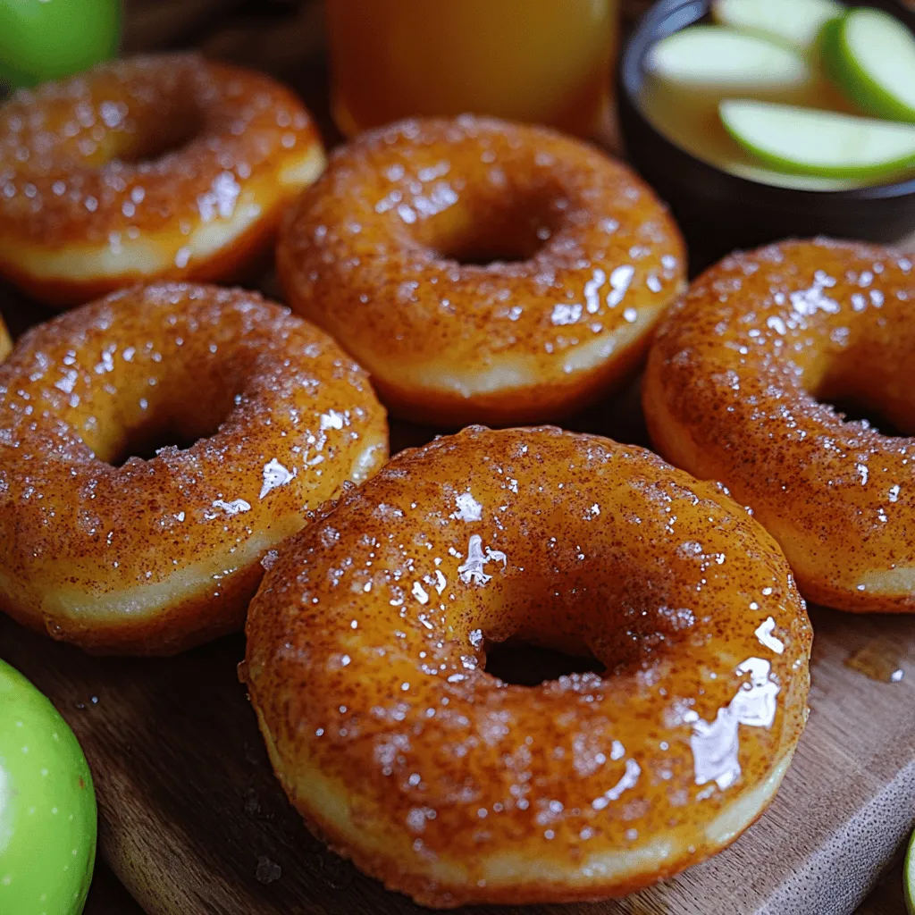 At the heart of this recipe is <strong>apple cider</strong>, the ingredient that brings both flavor and moisture to the donuts. Using real apple cider, rather than apple juice, elevates the flavor profile significantly, providing a deep, rich taste that’s quintessentially autumn. When selecting your apple cider, aim for high-quality, unsweetened options that are made from fresh apples. Look for products that list apples as the primary ingredient and avoid those with added sugars or preservatives.” /></p>
</p>
<h3>Recommended Tools for Filling Donut Cavities</h3>
</p>
<p>To achieve perfectly filled donut cavities, having the right tools can make all the difference. A standard donut pan is essential for shaping your baked apple cider donuts, but beyond that, consider investing in a few key tools:</p>
</p>
<p>1. <strong>Piping Bags</strong>: Using a piping bag allows for precise filling of the donut cavities. Choose a disposable or reusable piping bag for easy cleanup. If you don’t have a piping bag, a zip-top bag with a corner snipped off can work just as well.</p>
</p>
<p>2. <strong>Large Round Tip</strong>: A large round piping tip (like a Wilton 1A or 2A) ensures that your batter flows smoothly into the donut cavities without creating a mess.</p>
</p>
<p>3. <strong>Spoon or Ice Cream Scoop</strong>: For those who prefer a less technical approach, a large spoon or a medium-sized ice cream scoop can work well to fill the cavities. Just be sure to fill them to about ¾ full to allow room for rising.</p>
</p>
<h3>Tips for Achieving Uniform Donut Sizes</h3>
</p>
<p>Consistency is key when baking donuts to ensure even cooking and an appealing presentation. Here are some tips to help you achieve uniform sizes:</p>
</p>
<p>– <strong>Measure Your Batter</strong>: Use a measuring cup or scoop for each donut cavity to ensure you’re adding the same amount of batter each time. This prevents some donuts from being undercooked while others are overcooked.</p>
</p>
<p>– <strong>Use a Scale</strong>: If you want to be precise, weigh the batter for each donut. This is especially useful if you’re making a large batch and want every one to be the same size.</p>
</p>
<p>– <strong>Practice Makes Perfect</strong>: If you’re new to filling donut pans, practice with some water or a similar substance to get the feel of how much batter each cavity should hold.</p>
</p>
<h3>Baking the Donuts</h3>
</p>
<h4>Oven Techniques for Perfect Donuts</h4>
</p>
<p>When it comes to baking your apple cider donuts, following the right techniques can elevate your results significantly.</p>
</p>
<p>– <strong>Optimal Baking Times and Temperatures</strong>: Preheat your oven to 350°F (175°C). This temperature is ideal for baking donuts, as it allows them to rise properly without drying out. Bake the donuts for 12-15 minutes, or until they turn golden brown on top.</p>
</p>
<p>– <strong>How to Check for Doneness Using a Toothpick</strong>: To ensure your donuts are thoroughly baked, insert a toothpick into the center of a donut. If it comes out clean or with just a few crumbs, your donuts are ready. If the toothpick is wet with batter, they need a few more minutes.</p>
</p>
<h4>Cooling Process: Ensuring the Right Texture</h4>
</p>
<p>Cooling your donuts properly is crucial for achieving the right texture and preventing sogginess.</p>
</p>
<p>– <strong>Importance of Cooling in the Pan Versus Cooling on a Wire Rack</strong>: Allow the donuts to cool in the pan for about 5 minutes after removing them from the oven. This helps them set and makes them easier to remove. After this initial cool-down, transfer them to a wire rack to cool completely. This prevents steam from building up underneath, which can lead to soggy bottoms.</p>
</p>
<p>– <strong>Tips for Preventing Sogginess</strong>: Ensure your donuts are completely cooled on the wire rack before applying any toppings or glazes. If you’re making a glaze, wait until the donuts are cool to room temperature to avoid it melting away.</p>
</p>
<h3>Coating the Donuts</h3>
</p>
<h4>Preparing the Cinnamon-Sugar Mixture</h4>
</p>
<p>The final touch on your baked apple cider donuts is the delicious cinnamon-sugar coating.</p>
</p>
<p>– <strong>Ratio of Sugar to Cinnamon for the Perfect Coating</strong>: A classic ratio is 1 cup of granulated sugar to 2 tablespoons of ground cinnamon. This balance gives a delightful sweetness with a warm spice kick. You can adjust the ratio to your taste by adding a bit more cinnamon if you prefer a spicier flavor.</p>
</p>
<p>– <strong>How to Enhance the Coating Flavor</strong>: For an extra depth of flavor, consider adding a pinch of nutmeg or allspice to the mixture. Citrus zest, such as lemon or orange, can also brighten the profile and add a unique twist.</p>
</p>
<h4>Applying the Coating: Techniques for Best Results</h4>
</p>
<p>To achieve the perfect coating without excess sugar, follow these techniques:</p>
</p>
<p>– <strong>Best Methods for Coating Donuts Without Excess Sugar</strong>: After the donuts have cooled slightly, brush them with melted butter while they are still warm. Then, roll them in the cinnamon-sugar mixture. This method helps the sugar adhere better and creates an even coating.</p>
</p>
<p>– <strong>Why Brushing with Butter Enhances Flavor and Texture</strong>: Brushing with melted butter not only adds flavor but also provides moisture, making the coating stick beautifully. It creates a delectable contrast between the soft donut and the crunchy sugar coating.</p>
</p>
<h3>Serving Suggestions</h3>
</p>
<h4>Enjoying Your Baked Apple Cider Donuts</h4>
</p>
<p>These donuts can be enjoyed in various delightful ways, making them perfect for any occasion.</p>
</p>
<p>– <strong>Ideal Pairings for Coffee or Tea</strong>: Baked apple cider donuts pair beautifully with a warm cup of coffee or a cozy chai tea. The spices in the donuts complement the flavors in these beverages, creating a comforting experience.</p>
</p>
<p>– <strong>Creative Serving Ideas for Gatherings or Brunch</strong>: For a festive touch, arrange your donuts on a tiered cake stand for a brunch gathering. You can also drizzle a simple glaze over the donuts for added sweetness and decoration.</p>
</p>
<h4>Storing Leftovers</h4>
</p>
<p>If you have any leftover donuts, proper storage is essential to maintain their freshness.</p>
</p>
<p>– <strong>Best Practices for Storing Donuts to Maintain Freshness</strong>: Store the donuts in an airtight container at room temperature for up to 3 days. If you prefer longer storage, consider freezing them.</p>
</p>
<p>– <strong>Duration and Conditions for Optimal Storage</strong>: For freezing, place the cooled donuts in a single layer on a baking sheet to freeze solid, then transfer to a freezer-safe bag or container. They can be stored frozen for up to 3 months. When ready to enjoy, simply thaw at room temperature or warm in the oven for a few minutes.</p>
</p>
<h3>Nutritional Insights</h3>
</p>
<h4>Healthier Baking Choices</h4>
</p>
<p>Baked apple cider donuts can be a healthier alternative to traditional fried donuts.</p>
</p>
<p>– <strong>Comparison to Traditional Fried Donuts</strong>: Baked donuts are lower in fat and calories compared to their fried counterparts, making them a more guilt-free indulgence. The baking process allows for a fluffy texture without the added grease.</p>
</p>
<p>– <strong>Nutritional Benefits of Using Applesauce and Whole Ingredients</strong>: Incorporating applesauce not only adds moisture but also reduces the need for added fats. Using whole ingredients, like whole wheat flour, can increase fiber content, making these donuts a better choice for your overall diet.</p>
</p>
<h4>Portion Control and Enjoyment</h4>
</p>
<p>Even though these donuts are healthier, portion control is important for mindful eating.</p>
</p>
<p>– <strong>Understanding Serving Sizes for Guilt-Free Indulgence</strong>: One or two donuts can be a satisfying treat without overindulging. Consider the overall balance of your meal when enjoying these donuts.</p>
</p>
<p>– <strong>Tips for Mindful Eating While Enjoying Treats</strong>: Take time to savor each bite; enjoy the flavors and textures. Eating slowly can enhance the experience and help you feel satisfied with less.</p>
</p>
<h3>Conclusion</h3>
</p>
<p>Baked apple cider donuts are a deliciously comforting treat that brings joy to any table. With their warm, spiced flavors and fluffy texture, they offer a delightful experience that’s easy to recreate at home. This recipe not only satisfies sweet cravings but also celebrates the essence of fall with its use of apple cider and warm spices. Whether you’re hosting a gathering or simply treating yourself, these donuts are bound to be a hit. Embrace the joy of baking and enjoy every bite of these delightful treats!</p>
</div>