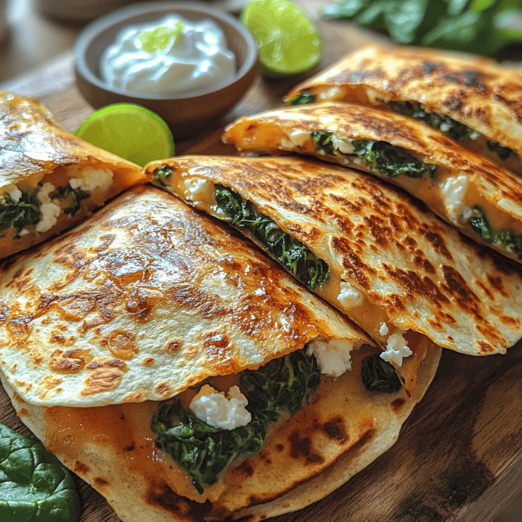 Spinach & Feta Quesadillas Recipe
