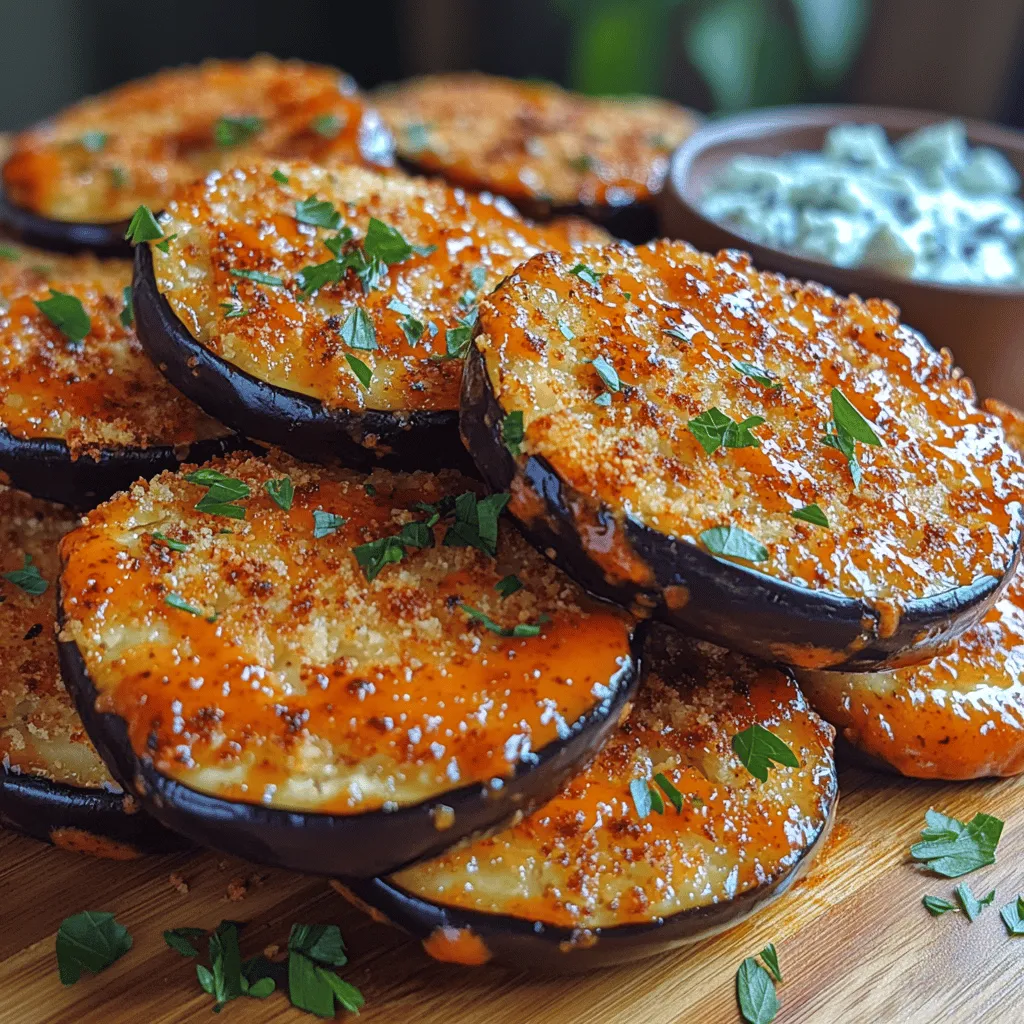 In the realm of plant-based cuisine, finding a dish that satisfies cravings for bold flavors and satisfying textures can be a delightful challenge. Enter Crispy Buffalo Eggplant Slices—an innovative twist on the classic buffalo wing, perfect for both vegetarians and those looking to explore new culinary horizons. This recipe transforms humble eggplant into a crispy, spicy treat that pairs beautifully with creamy dressings. The combination of the eggplant's unique texture and the tangy heat of buffalo sauce creates a mouthwatering experience that is sure to please a crowd.