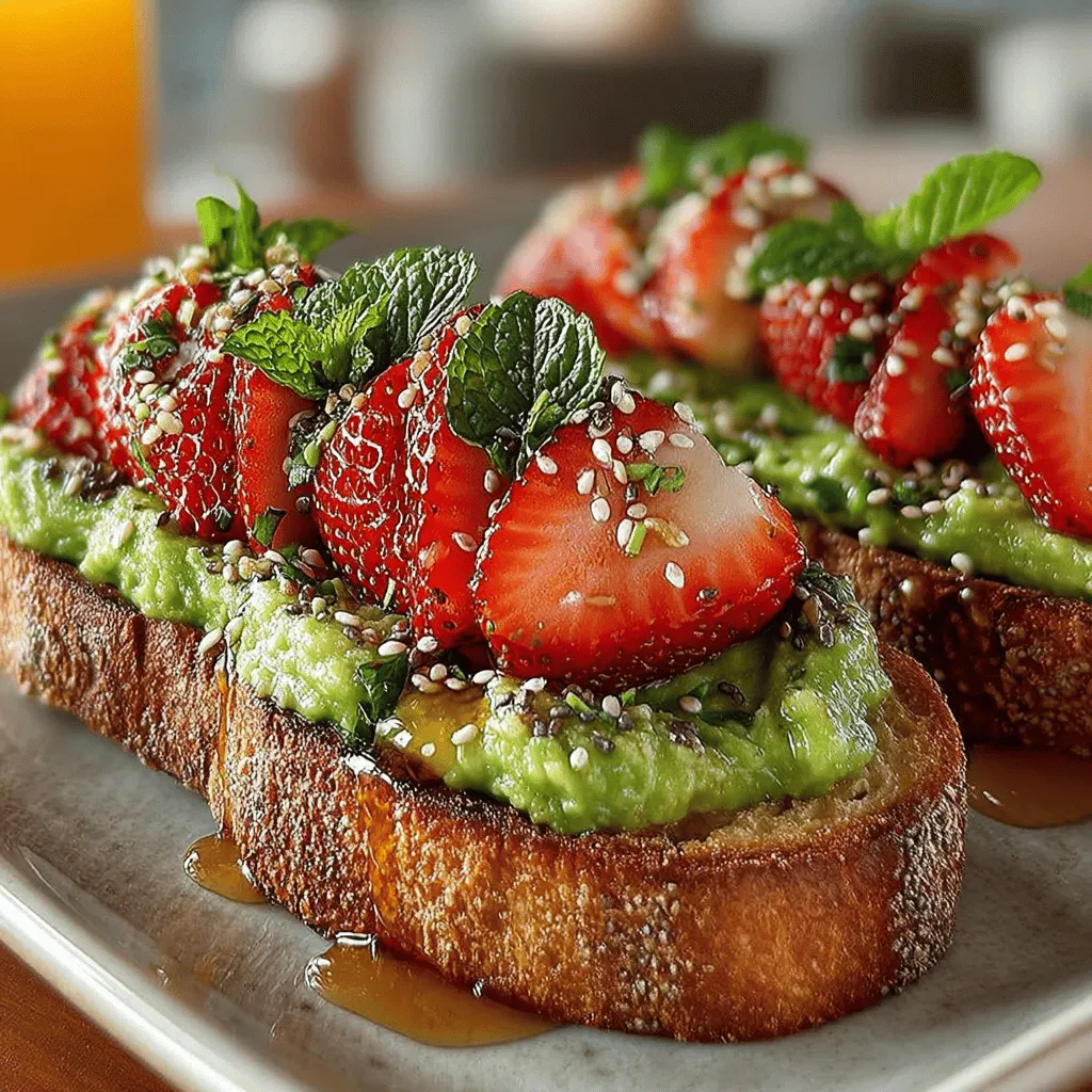 In the world of culinary delights, few dishes encapsulate the essence of freshness and flavor like Strawberry Avocado Toast. This vibrant recipe marries the creamy texture of ripe avocados with the bright, sweet notes of fresh strawberries, creating a delightful meal that is as pleasing to the eyes as it is to the palate. Whether you’re looking for a light breakfast, a satisfying brunch option, or a nutritious snack to energize your day, this Strawberry Avocado Toast is the answer. With its simple yet elegant ingredients, this dish inspires creativity in both novice and seasoned cooks alike. Let’s explore the preparation of this refreshing treat, starting with an understanding of its key components.