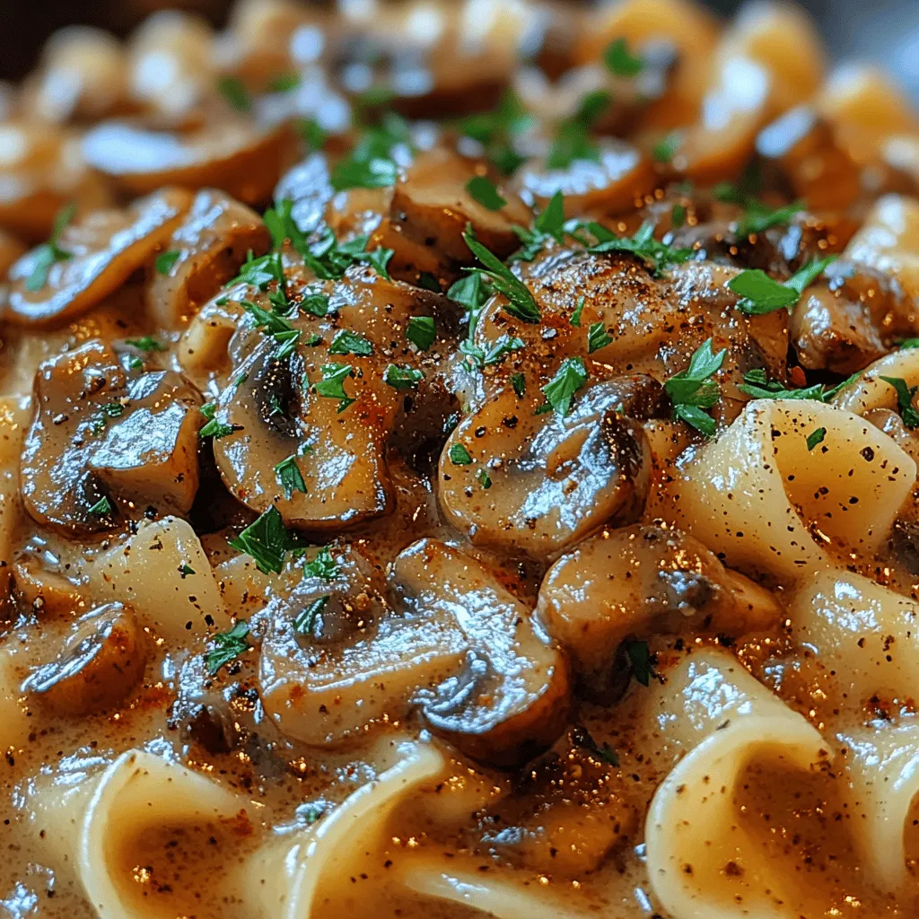 Umami, often referred to as the fifth taste, is a savory sensation that elevates dishes to new heights. Discovered in Japan in the early 20th century, this flavor profile is characterized by its richness and depth, often evoking a sense of satisfaction. In mushroom stroganoff, umami plays a pivotal role, primarily thanks to the star ingredient: mushrooms. Varieties like button, cremini, and shiitake are packed with glutamate, a natural compound responsible for the umami flavor. When cooked, these mushrooms release their rich, savory essence, contributing significantly to the overall taste of the dish.