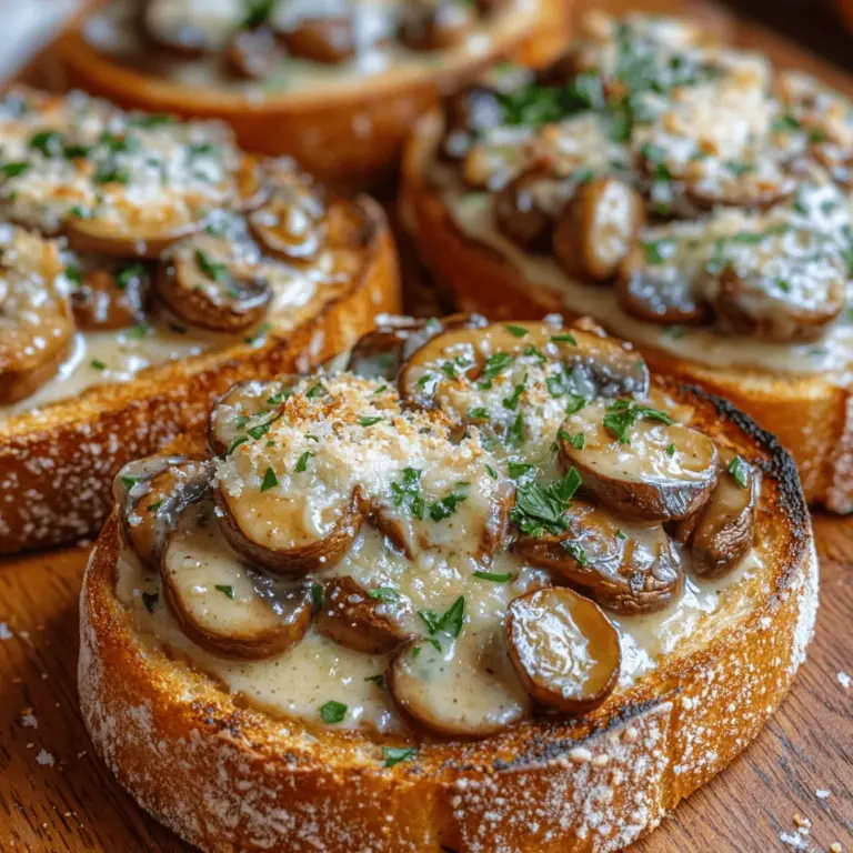 The key to achieving the perfect creamy base for your Umami-Packed Creamy Garlic Mushroom Toasts lies in the balance of ingredients and cooking techniques. Start by sautéing your garlic and mushrooms in a good amount of olive oil or butter. This not only infuses the oil with robust flavors but also helps to soften the mushrooms, releasing their natural juices.