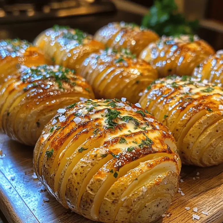 Before you begin preparing your Hasselback potatoes, preheat your oven to 425°F (220°C). Preheating is crucial as it ensures that your potatoes cook evenly, developing a crispy exterior while remaining tender and fluffy on the inside. An adequately heated oven helps lock in flavors and moisture, leading to perfectly baked Hasselbacks.