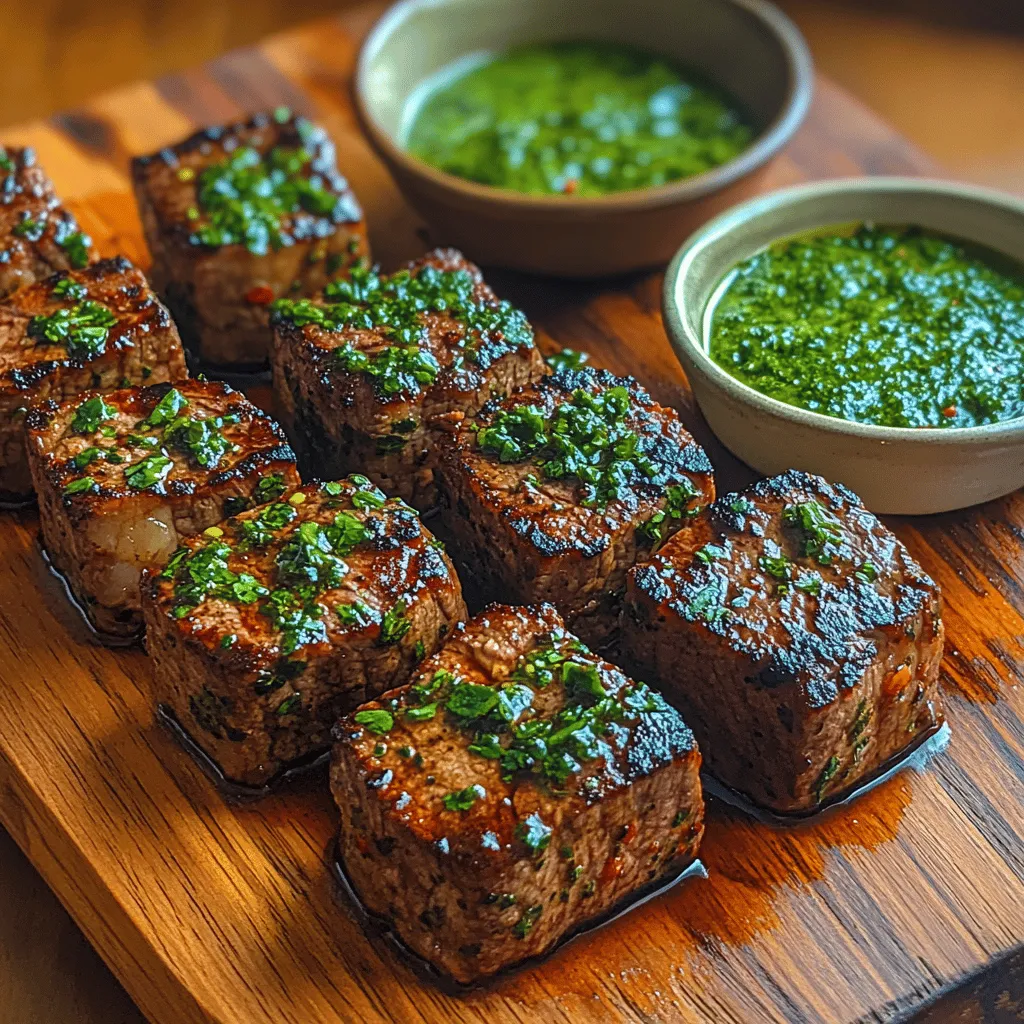 When it comes to iconic dishes that celebrate the vibrant culinary traditions of Argentina, few can rival the bold and zesty flavors of chimichurri. This fragrant sauce, typically made from a blend of fresh herbs, garlic, vinegar, and oil, is a staple in Argentine cuisine and serves as both a marinade and a condiment. Among the many delightful ways to enjoy chimichurri, the Herbaceous Chimichurri Steak Bites stand out as a perfect fusion of tenderness and flavor, making them an ideal dish for gatherings, weeknight dinners, or even special occasions.