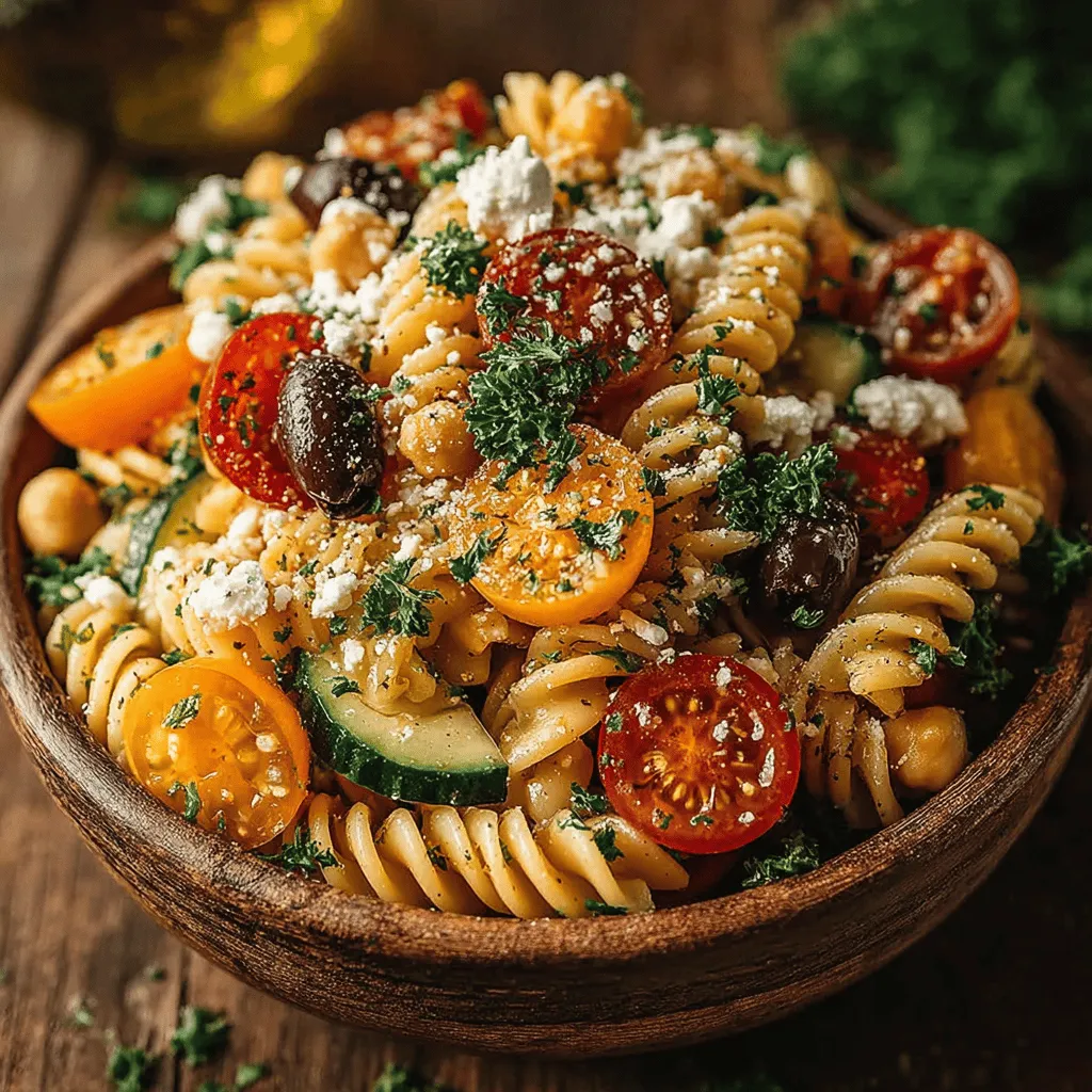 Chickpea Delight Pasta Salad is a vibrant and nutritious recipe that brings together the goodness of whole wheat pasta and the protein-packed benefits of chickpeas. This salad is perfect for anyone seeking a delightful meal that is both satisfying and health-conscious. Whether you’re preparing a hearty lunch, a side dish for dinner, or a potluck contribution, this pasta salad serves as a versatile option that appeals to various tastes and dietary preferences.