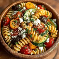 Chickpea Delight Pasta Salad is a vibrant and nutritious recipe that brings together the goodness of whole wheat pasta and the protein-packed benefits of chickpeas. This salad is perfect for anyone seeking a delightful meal that is both satisfying and health-conscious. Whether you’re preparing a hearty lunch, a side dish for dinner, or a potluck contribution, this pasta salad serves as a versatile option that appeals to various tastes and dietary preferences.
