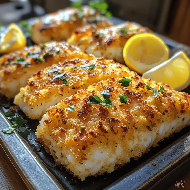 If you're looking to elevate your seafood game, the Crispy Parmesan Crusted Cod is a must-try recipe that beautifully marries simplicity and sophistication. This dish not only tantalizes the taste buds but also provides a delightful crunch that contrasts perfectly with the tender, flaky cod. With its rich flavors and appealing texture, this recipe is perfect for a weeknight dinner, a special occasion, or even when entertaining guests.