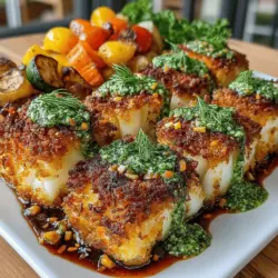 When it comes to weeknight dinners, finding the perfect balance between health, taste, and simplicity can often feel like a daunting challenge. Enter Crispy Panko Baked Cod with Herb Sauce, a dish that promises to deliver on all fronts. This recipe combines the delicate, flaky texture of cod with a crunchy, golden panko crust, all elevated by the freshness of a vibrant herb sauce. It’s a meal that not only pleases the palate but also nourishes the body, making it a go-to option for busy individuals and families seeking nutritious yet delectable dining solutions.