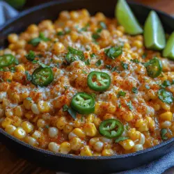 The Spicy Creamy Jalapeño Corn Skillet is a delightful dish that marries the sweetness of corn with the fiery kick of jalapeños, all enveloped in a rich, creamy sauce. This combination makes it an irresistible option for those who appreciate bold flavors and comforting textures. Perfect as a side dish at summer barbecues or as a main course for a cozy weeknight dinner, this skillet recipe is easy to prepare and sure to please a crowd.