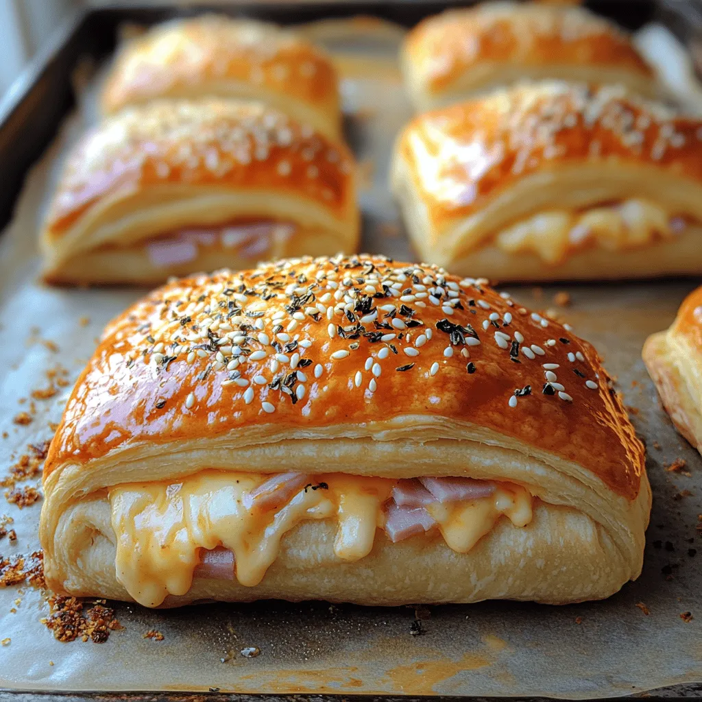 Savory Ham and Cheese Crescent Rolls are the ultimate comfort food that seamlessly blends flaky pastry with savory fillings, making them an ideal choice for various occasions, from brunch to appetizers, or even a quick lunch. The delightful combination of tender crescent roll dough, rich cheese, and delicious ham creates a mouthwatering treat that is sure to please anyone's palate. This easy-to-follow recipe requires minimal ingredients and can be whipped up in just about 30 minutes, making it perfect for busy weekdays or casual gatherings with friends and family.