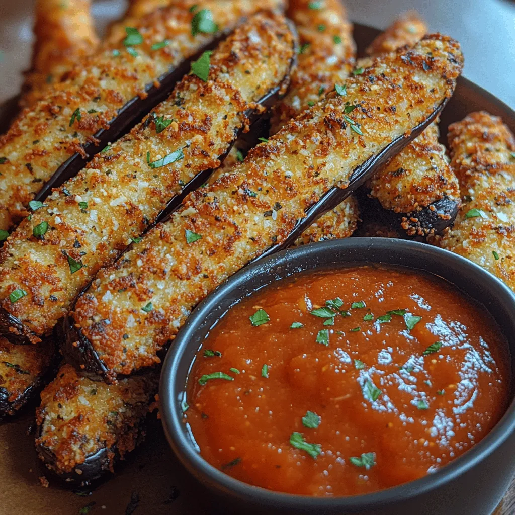 When it comes to satisfying cravings for crunchy snacks, Crispy Parmesan Eggplant Sticks emerge as a delightful alternative to traditional fried options. This recipe showcases how eggplant, often overlooked, can be transformed into a crispy, flavorful treat that caters to both health-conscious eaters and those simply looking for a delicious bite. Whether served as an appetizer at your next gathering, a side dish to complement your main course, or even as a stand-alone meal, these eggplant sticks are incredibly versatile. They are not only a testament to the culinary creativity that can be achieved with fresh ingredients but also a simple dish that anyone can prepare, regardless of their cooking experience.