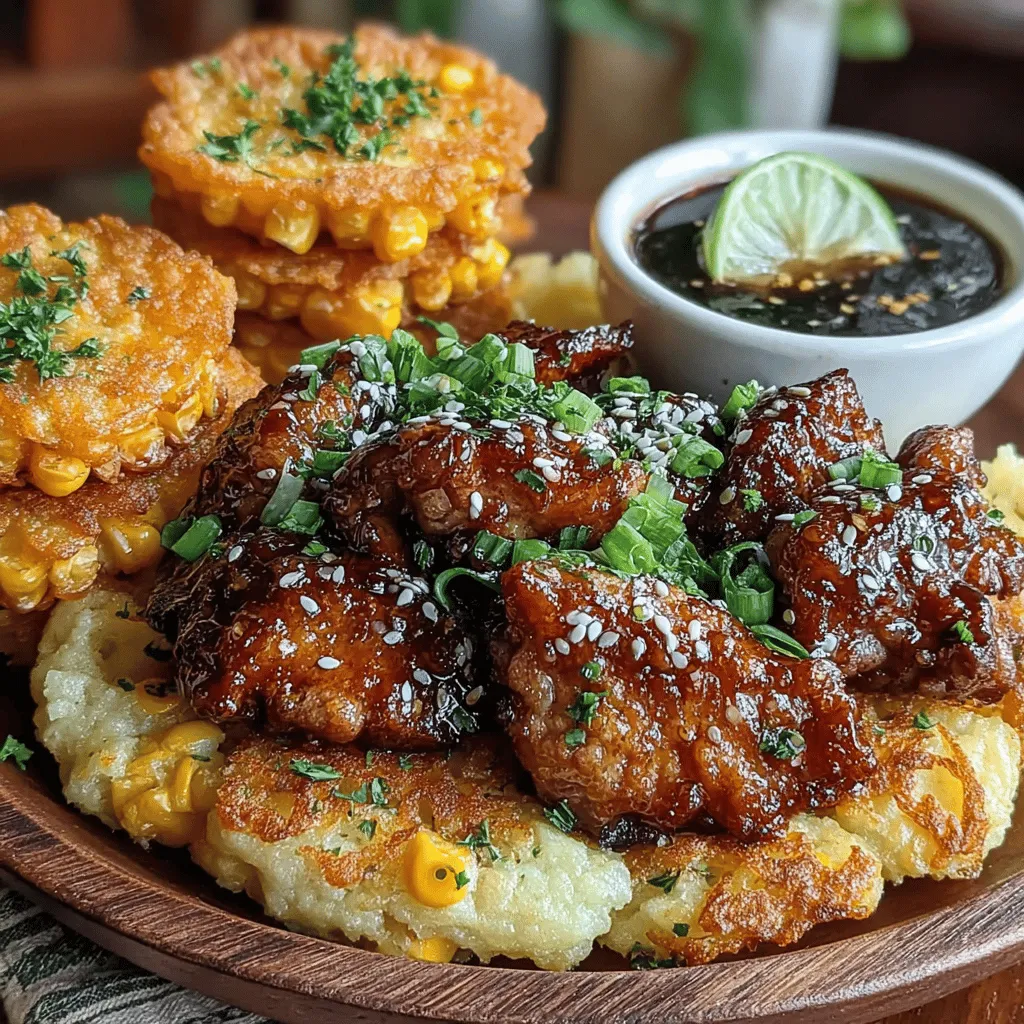 If you’re searching for a delectable dish that marries sweet and savory flavors, look no further than Honey Garlic Chicken paired with Sweet Corn Fritters. This delightful combination is not only a treat for your taste buds but also a feast for the eyes, making it an ideal choice for family dinners and gatherings. The succulent chicken, marinated in a luscious honey-garlic sauce, perfectly complements the crispy, golden fritters bursting with the sweetness of corn.