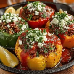 Stuffing the peppers is where the magic begins. To achieve an appealing and even filling presentation, it's essential to follow a few key steps. First, ensure that your bell peppers are properly prepped by cutting off the tops and removing the seeds and membranes. Rinse them under cold water to remove any debris, then place them upside down on a kitchen towel to drain excess water.
