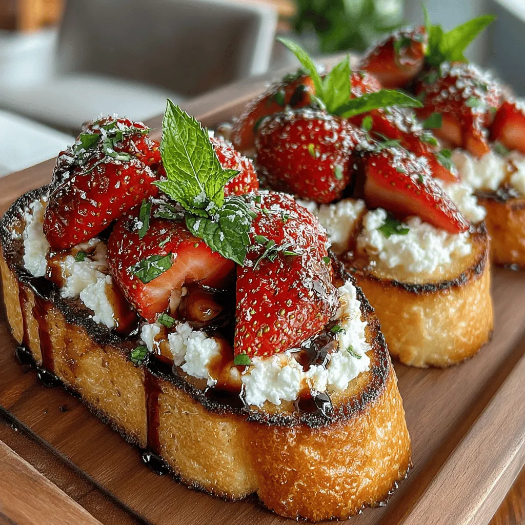 When it comes to entertaining, the right appetizer can set the tone for an unforgettable gathering. Enter Balsamic Strawberry Bliss Crostini—a dish that beautifully marries the sweetness of ripe strawberries with the tangy sophistication of balsamic vinegar, all resting atop crispy slices of baguette and luscious ricotta cheese. This appetizer is not only a feast for the palate but also a visual delight that impresses guests with its vibrant colors and elegant presentation. Simple yet sophisticated, this recipe is perfect for everything from casual get-togethers to formal events, making it a versatile addition to your culinary repertoire.
