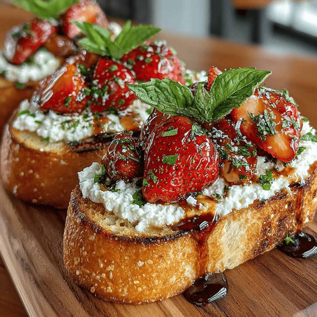 When it comes to entertaining, the right appetizer can set the tone for an unforgettable gathering. Enter Balsamic Strawberry Bliss Crostini—a dish that beautifully marries the sweetness of ripe strawberries with the tangy sophistication of balsamic vinegar, all resting atop crispy slices of baguette and luscious ricotta cheese. This appetizer is not only a feast for the palate but also a visual delight that impresses guests with its vibrant colors and elegant presentation. Simple yet sophisticated, this recipe is perfect for everything from casual get-togethers to formal events, making it a versatile addition to your culinary repertoire.