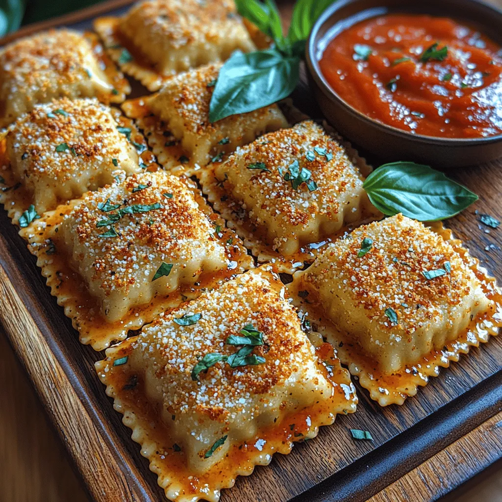 Crispy Toasted Ravioli Bites are a delightful twist on a classic Italian dish, transforming the traditional ravioli into a fun and crispy appetizer that is perfect for any occasion. These golden-brown bites offer the comforting flavors of cheese-filled pasta, encased in a crunchy exterior that makes them irresistible. Whether you’re hosting a gathering, enjoying a family movie night, or simply indulging in a special treat, these crispy ravioli bites are sure to impress. The ease of preparation combined with their delicious taste makes them an ideal finger food option that can elevate any ordinary meal into a festive event.