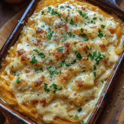 Creamy Baked Spaghetti Squash Alfredo is a dish that marries the comfort of traditional pasta with the health benefits of an innovative vegetable alternative. This recipe is not just a meal; it’s an experience that transforms the way we think about pasta dishes. The star of the show, spaghetti squash, offers a unique texture that mimics traditional spaghetti, making it a delightful option for those seeking a lighter, yet equally satisfying, alternative.