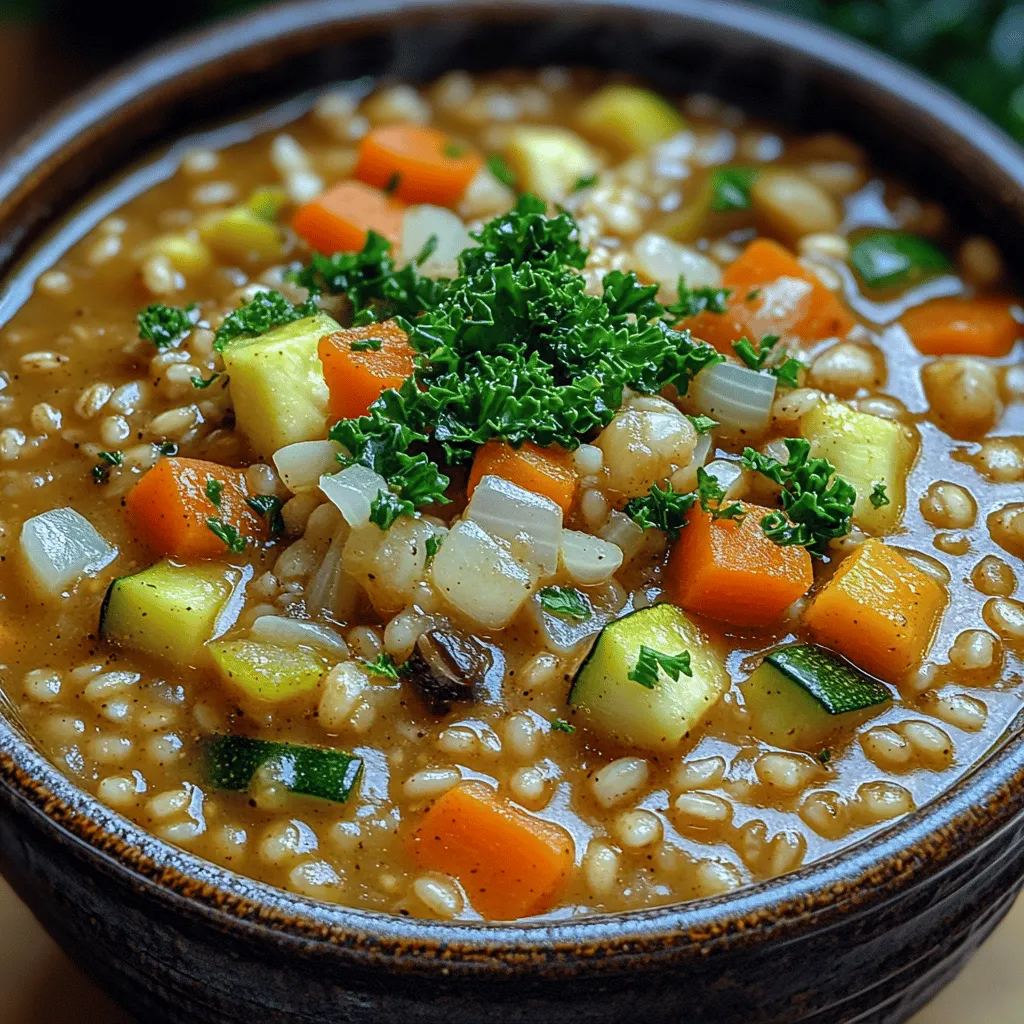 Hearty Barley Vegetable Stew is not just a meal; it's a celebration of wholesome ingredients coming together to create a satisfying and nutritious dish. Gaining popularity for its rich flavors and comfort food appeal, this stew has found a special place in kitchens around the world. Its versatility makes it a favorite for both casual weeknight dinners and festive gatherings. With its warm, inviting aroma and colorful presentation, Hearty Barley Vegetable Stew is sure to impress family and friends alike.
