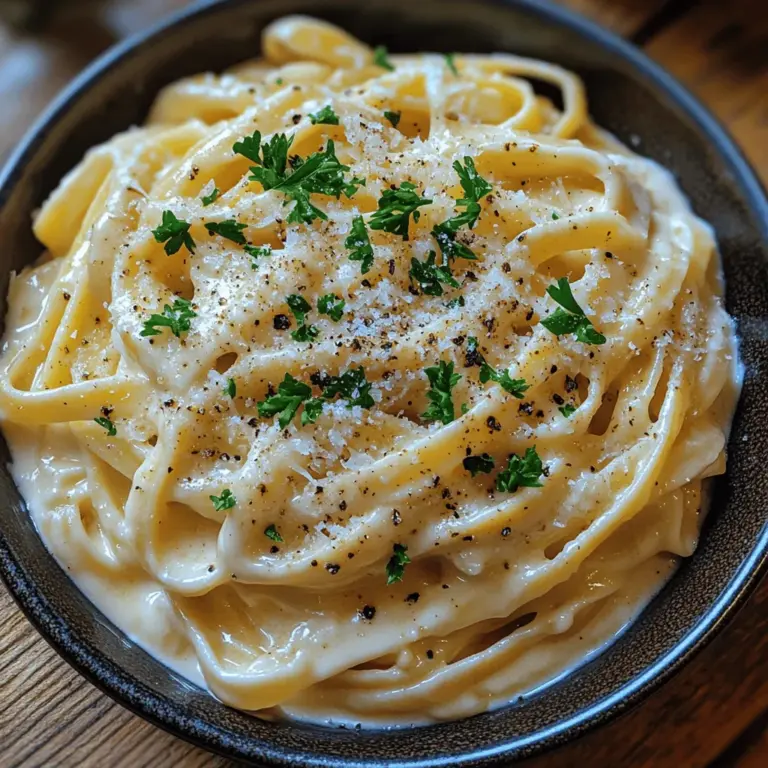 If you're in search of a dish that combines richness, flavor, and comfort, look no further than Creamy Roasted Garlic Alfredo. This classic Italian recipe elevates the traditional Alfredo sauce by incorporating the deep, sweet nuances of roasted garlic, making it not just a meal, but an experience. The velvety texture of the Alfredo sauce pairs beautifully with fettuccine, creating a delightful harmony that is both satisfying and indulgent.