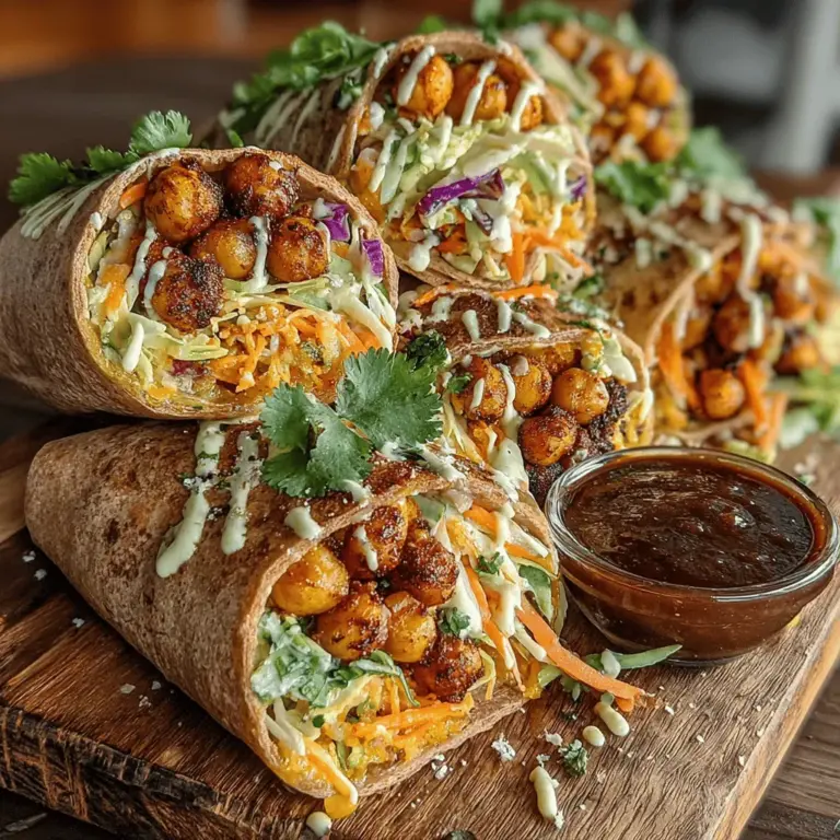 In a world where delicious meets nutritious, Smoky BBQ Chickpea and Coleslaw Wraps stand out as an exquisite meal option for anyone looking to indulge in hearty flavors without compromising on health. These wraps offer a tantalizing combination of smoky, seasoned chickpeas and fresh, crunchy coleslaw, all enveloped in a wholesome tortilla. This dish is not only perfect for busy professionals and students seeking quick meal solutions but also caters to health-conscious individuals and plant-based eaters alike. As we delve into this recipe, we will uncover the ingredients, preparation steps, and the delightful benefits of each component, ensuring you understand why these wraps should be a staple in your meal rotation.