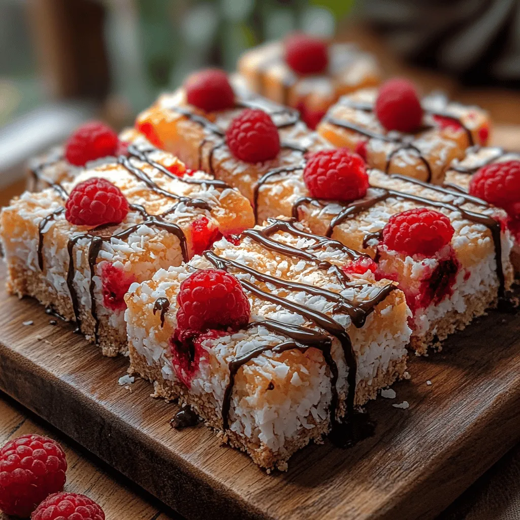 Sweet Raspberry Coconut Slices are a delightful treat that brings together the tartness of fresh raspberries and the rich, satisfying flavor of coconut, creating a mouthwatering experience that is hard to resist. This recipe is not just a dessert; it's a versatile option that can serve as a nutritious snack, a show-stopping dish for gatherings, or an energy-boosting bite perfect for your next outdoor adventure. With an increasing focus on healthy eating, Sweet Raspberry Coconut Slices offer a delicious solution that satisfies sweet cravings without compromising on nutrition.