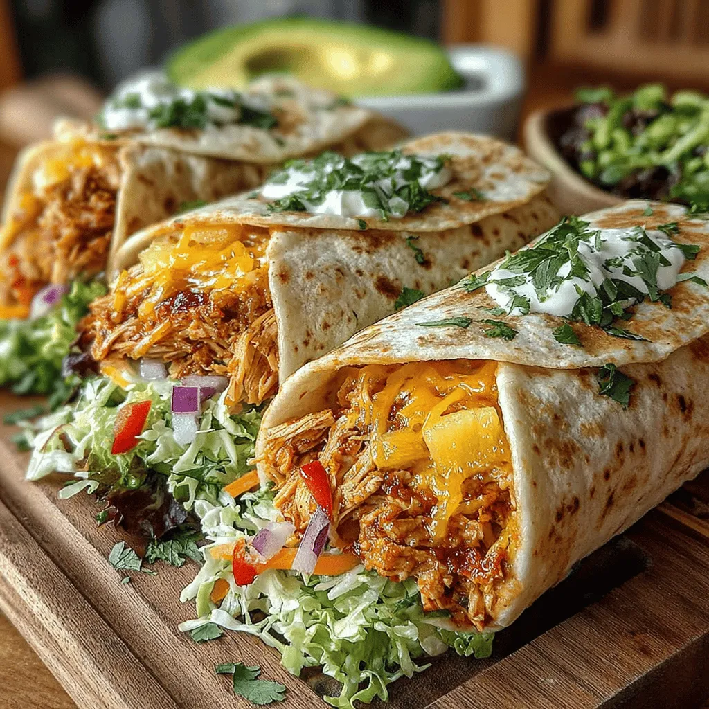 When the sun is shining and the temperatures are rising, there's nothing quite like a refreshing meal that captures the essence of summer. Enter the Tropical Heatwave Chicken & Pineapple Wraps—a delightful fusion of savory and sweet that will transport your taste buds to a tropical paradise. This dish combines tender, seasoned chicken with juicy pineapple, creating a symphony of flavors that is as vibrant as it is satisfying. Whether you're hosting a summer barbecue, preparing a quick weeknight dinner, or enjoying a leisurely lunch, these wraps are sure to impress.