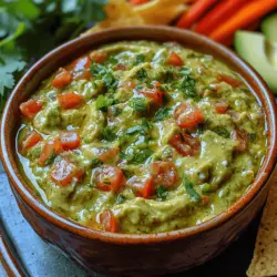 If you're looking for a dip that is as vibrant as it is versatile, the Spicy Creamy Avocado Jalapeño Dip is the perfect addition to your culinary repertoire. This dip boasts a rich, creamy texture complemented by a delightful kick from fresh jalapeños, making it an irresistible option for parties, game days, or casual get-togethers. The combination of ripe avocados, Greek yogurt, and zesty lime juice creates a flavor profile that tantalizes the taste buds while also offering a refreshing contrast to heavier snacks.