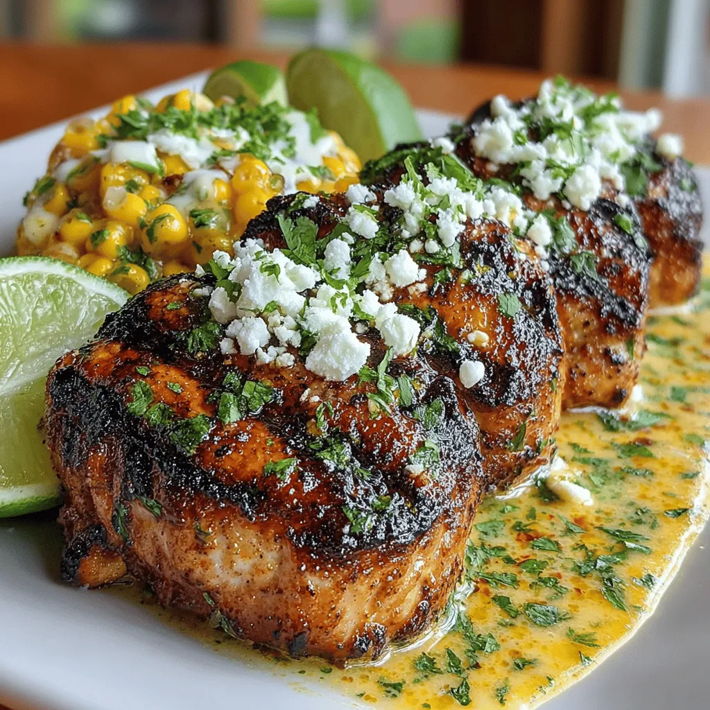 Grilled Chicken with Street Corn Sauce is a dish that beautifully marries the smoky flavors of perfectly grilled chicken with the vibrant, tangy richness of a classic street corn sauce. This dish has gained popularity for its ability to bring the essence of summer gatherings to any dining table, making it perfect for family dinners, backyard barbecues, or festive gatherings with friends. The combination of juicy chicken and the creamy, zesty sauce creates a culinary experience that delights the senses, making it a must-try for anyone looking to elevate their outdoor cooking game.