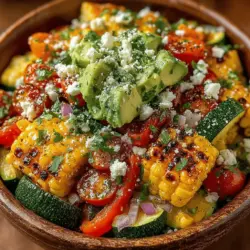 To create a vibrant Summer Zucchini Corn Medley, the first step is preparing the fresh vegetables. Begin by gathering your ingredients: fresh zucchini, sweet corn, bell peppers, and red onion.