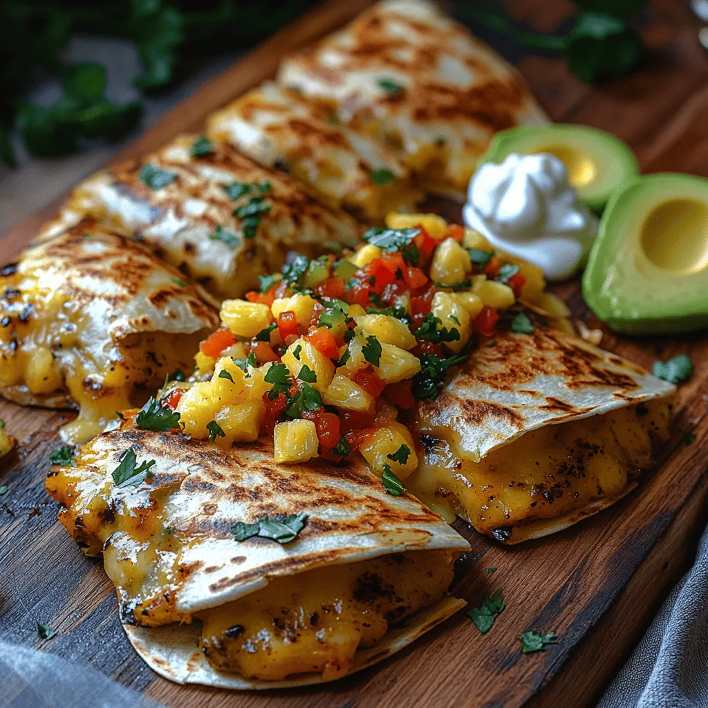 Are you ready to take your taste buds on an unforgettable journey? The Zingy Pineapple Salsa Quesadilla is a dish that effortlessly combines fresh, vibrant flavors with the comforting texture of melted cheese and crispy tortillas. This recipe not only tantalizes the palate but also brings a touch of tropical sunshine to your table, making it perfect for gatherings, family dinners, or a delightful lunch at home.
