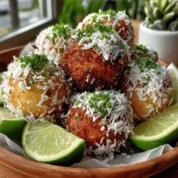 Once your coconut lime mixture is well-combined and exhibits a delightful sticky texture, it's time to shape your bites. Shaping these treats can be a fun and creative process, allowing for uniformity or uniqueness depending on your preference.