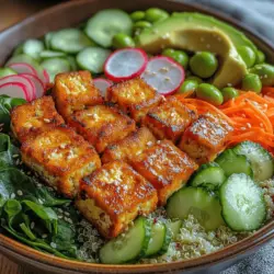 In today's culinary landscape, plant-based cuisine has emerged as a beacon of health and sustainability. One dish that encapsulates this movement beautifully is the Crunchy Bliss: Crispy Tofu Buddha Bowls. This vibrant recipe not only offers a delightful crunch but also serves as a nourishing meal that is perfect for a quick lunch or a wholesome dinner. The combination of crispy tofu, fresh vegetables, and a creamy tahini dressing creates a harmonious blend of flavors and textures that is sure to satisfy both vegans and non-vegans alike.